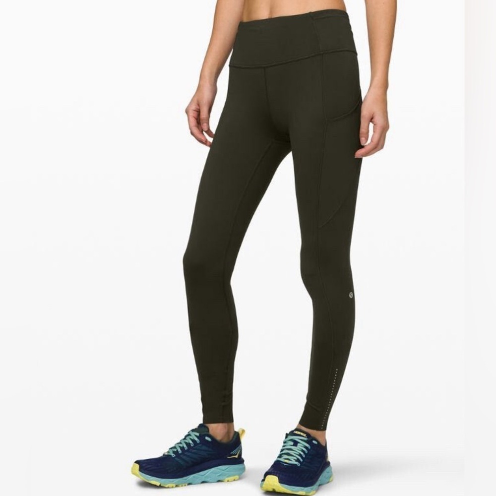 Lululemon Fast Free High Rise Legging Full Length Womens Size 6 Olive Green